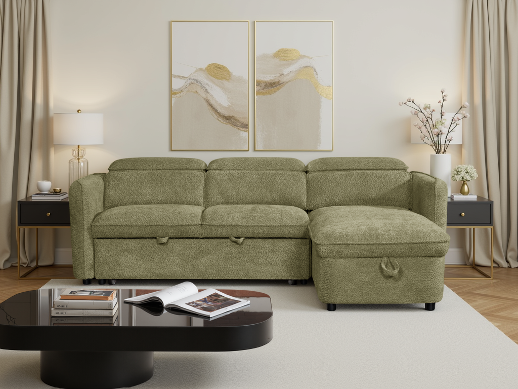 Capri Sofabed Green Universal Corner - Image 2