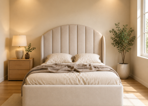 Almalfi Bed handmade crushed velvet frame