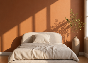 Amare Bed handmade solid wood bed frame in crushed velvet