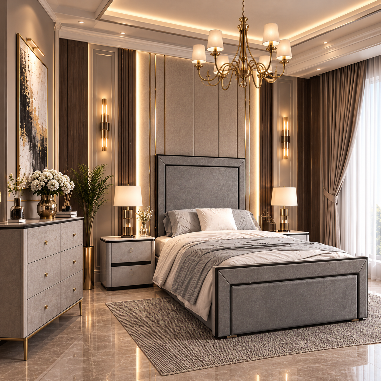 Holborn Piped High Foot Bed Frame - Image 3