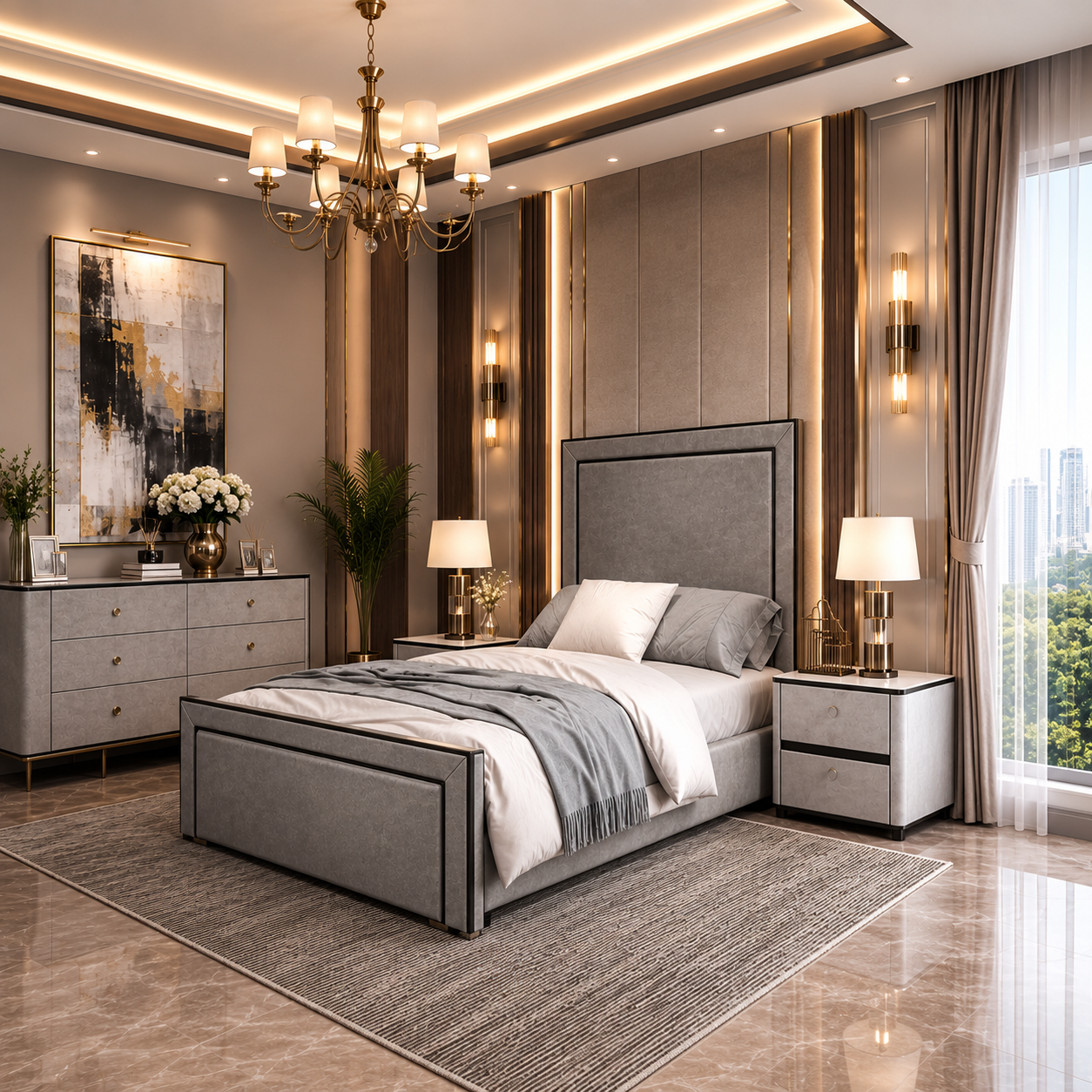 Holborn Piped High Foot Bed Frame | Luxury Sleep Starts