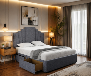 Knightsbridge Divan Bed Set Art Deco Style, Made in UK