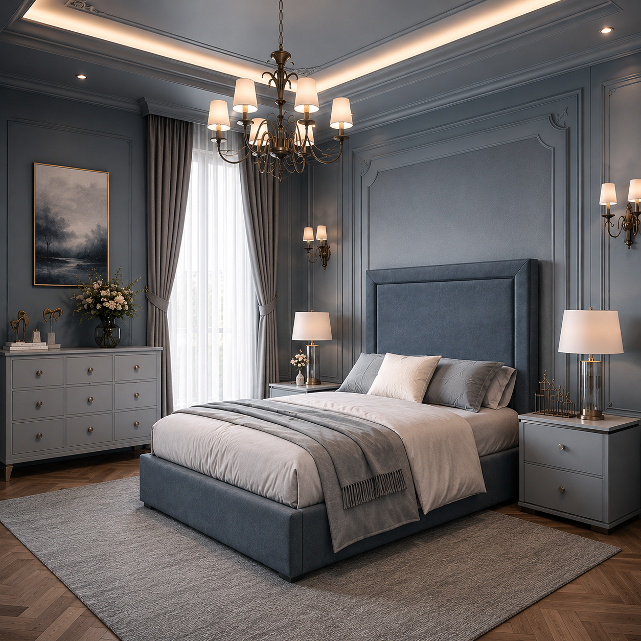Lapita Piped Low Foot Bed Frame | OpulenceDream Luxury Beds
