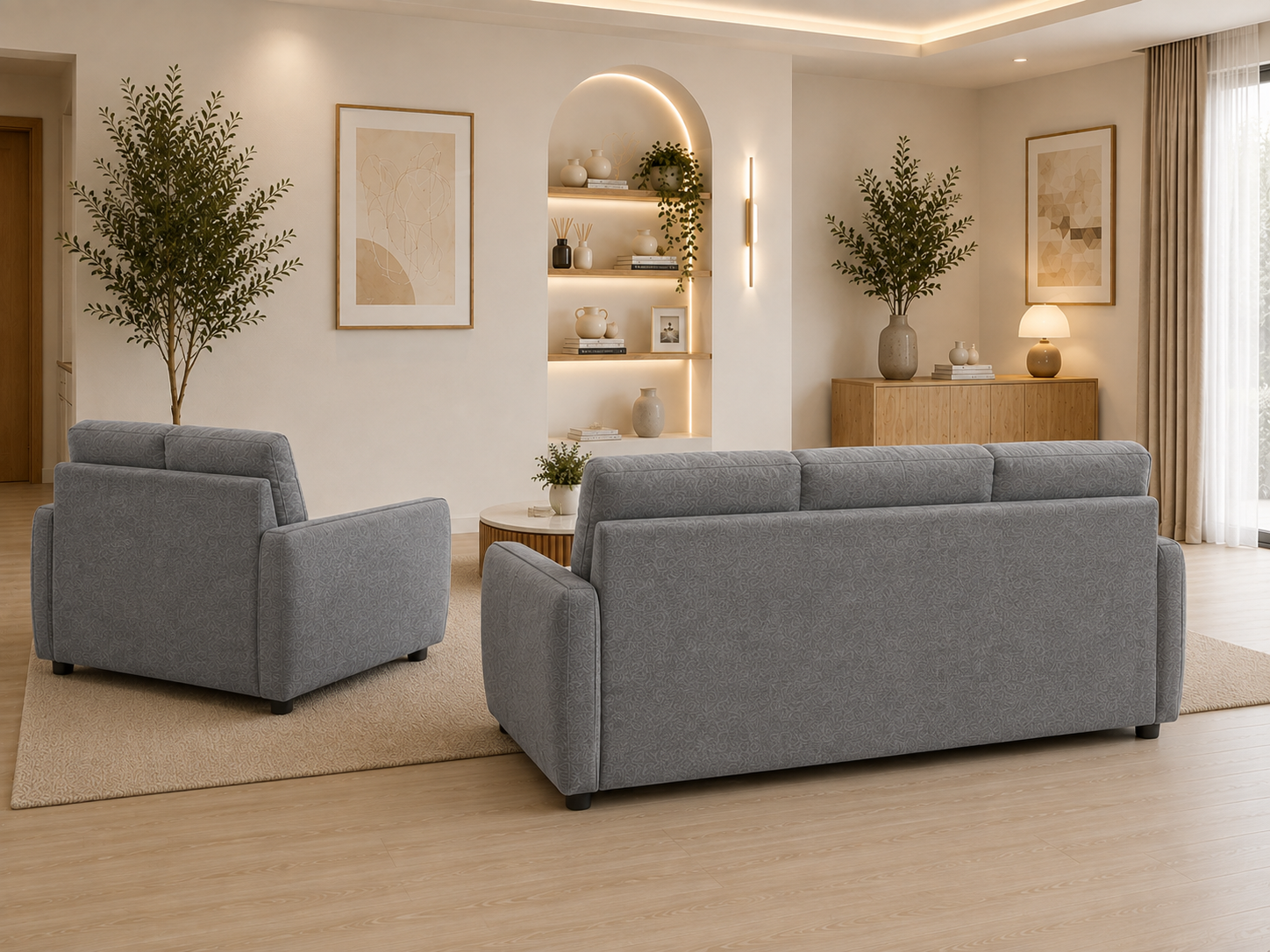 Ascot Sofa Charcoal 3+2 Set