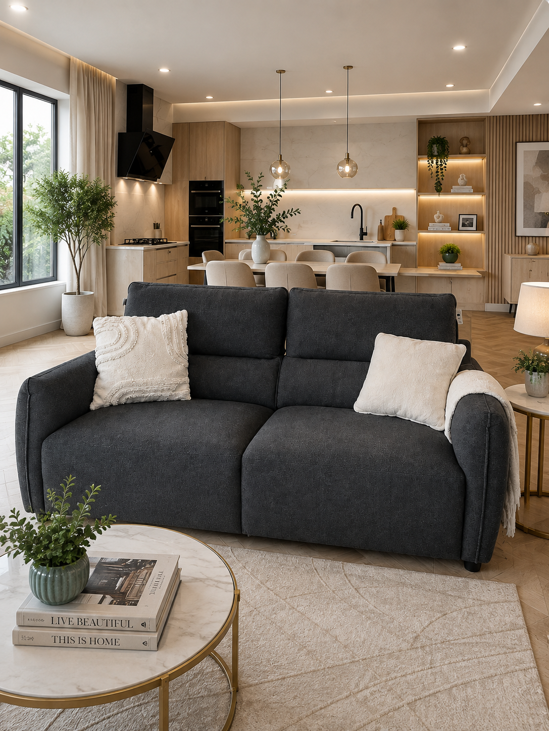 Ascot Sofa Charcoal 3+2 Set