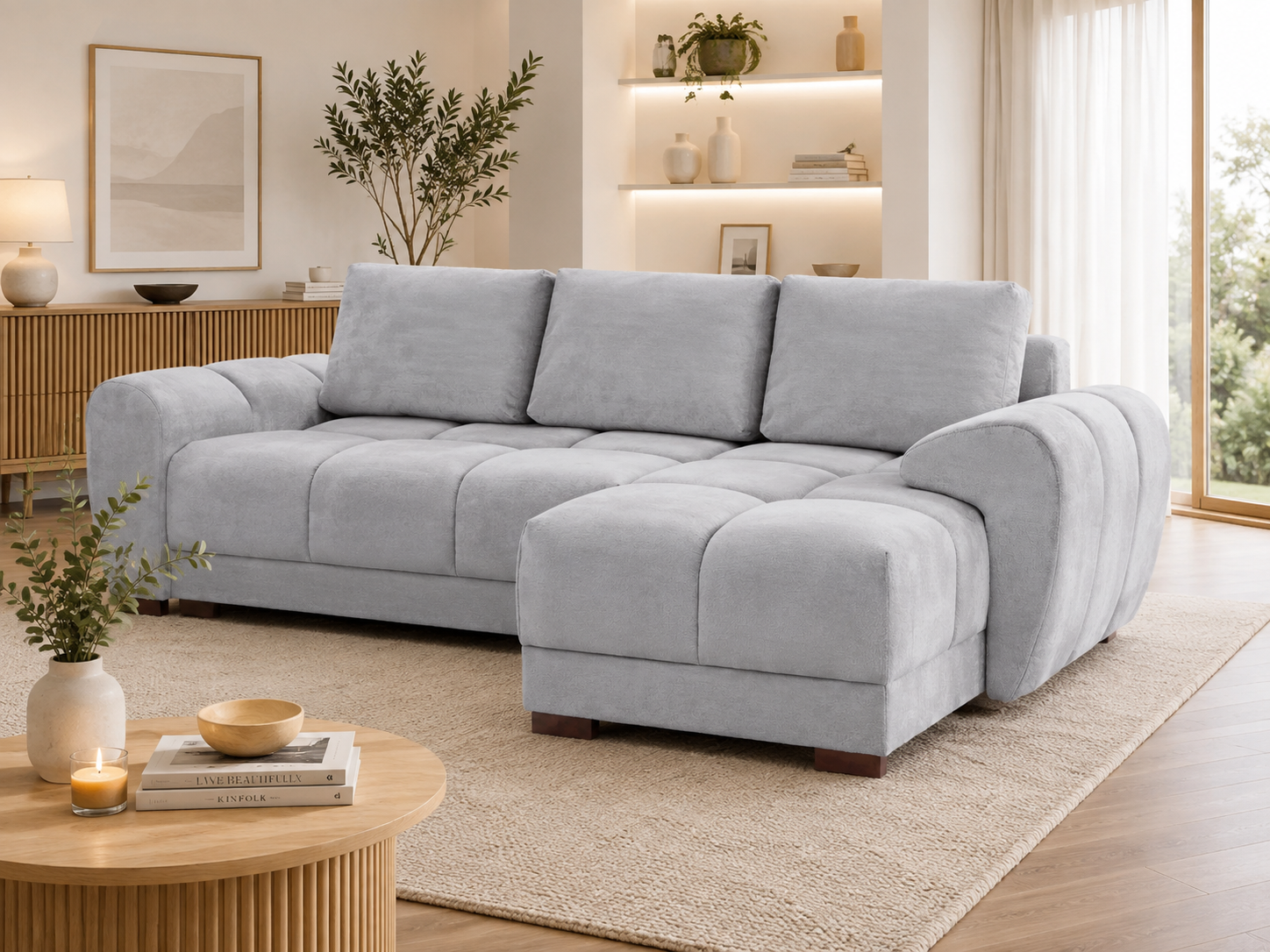 Azzuro Sofabed Grey Universal Corner - Image 3