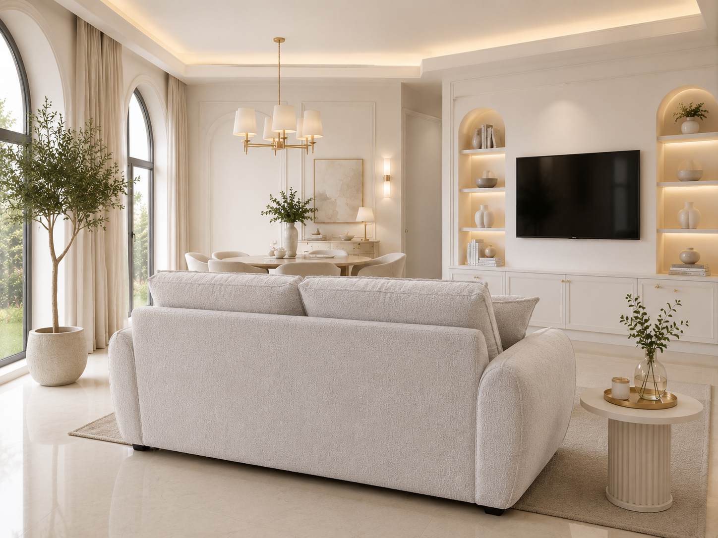 Berlin Sofa Beige 2 Seater | Compact Modern Sofa
