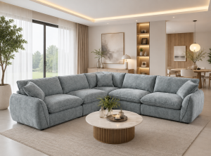 Berlin Sofa Grey Large Corner Cosy Modern Corner Sofa