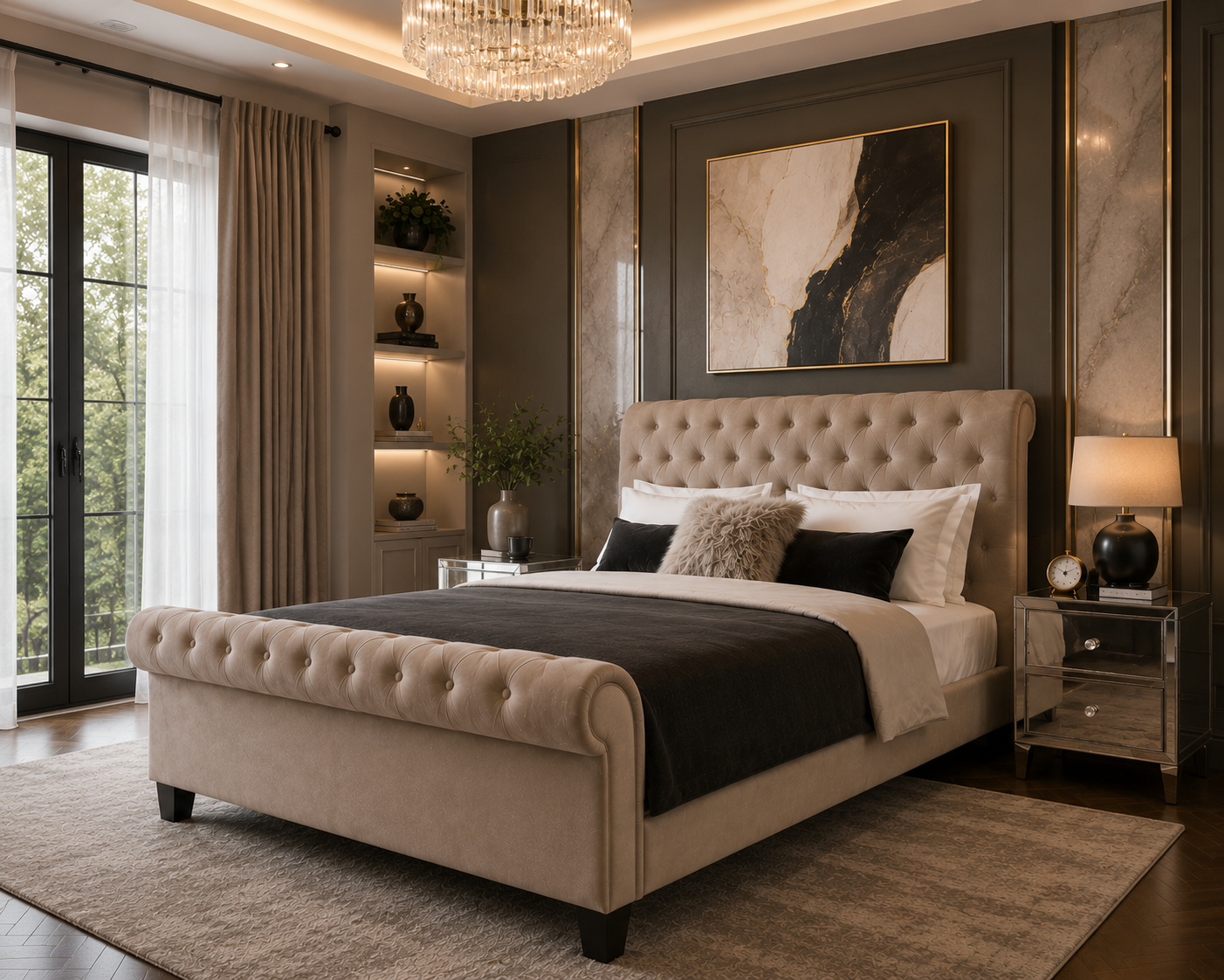Bespoke Sleigh Bed
