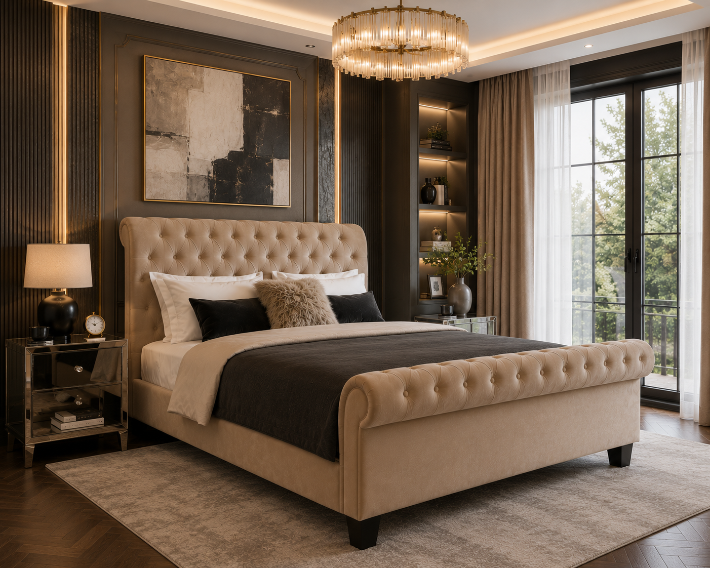 Bespoke Sleigh Bed