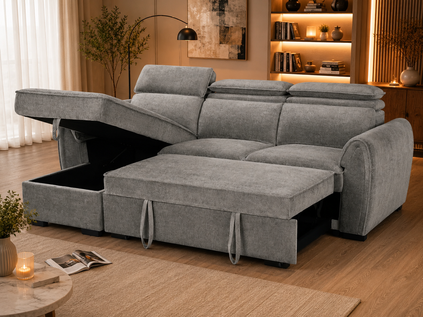 Montrose Sofabed Dark Grey Universal Corner
