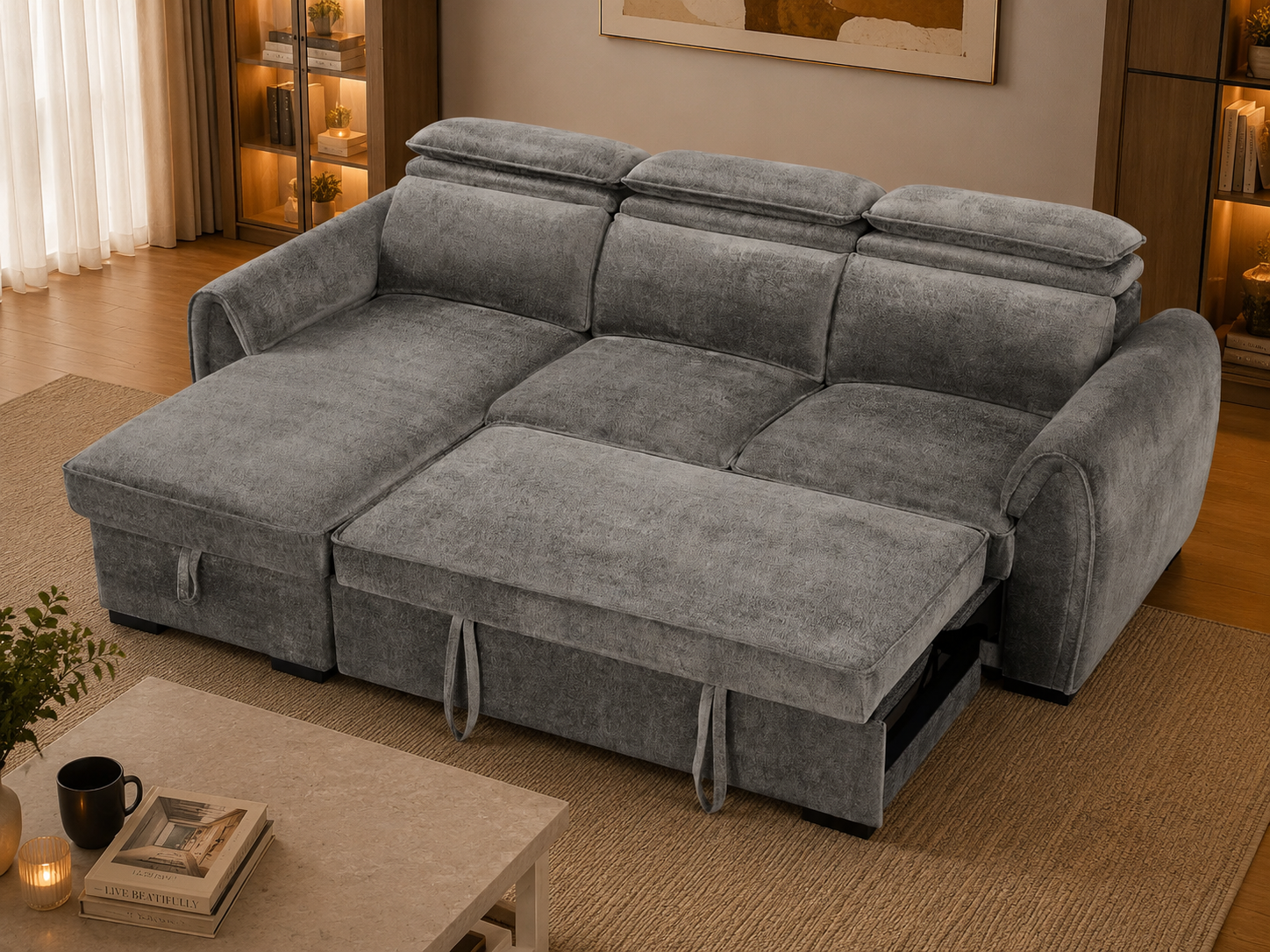 Montrose Sofabed Dark Grey Universal Corner