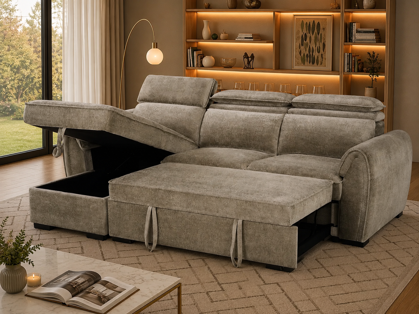 Montrose Sofabed Dark Grey Universal Corner