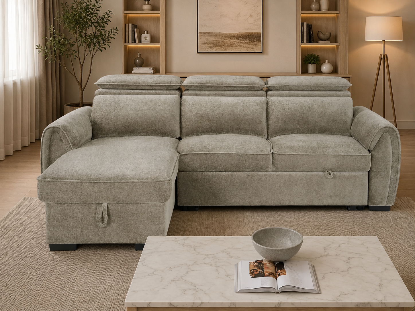 Montrose Sofabed Dark Grey Universal Corner
