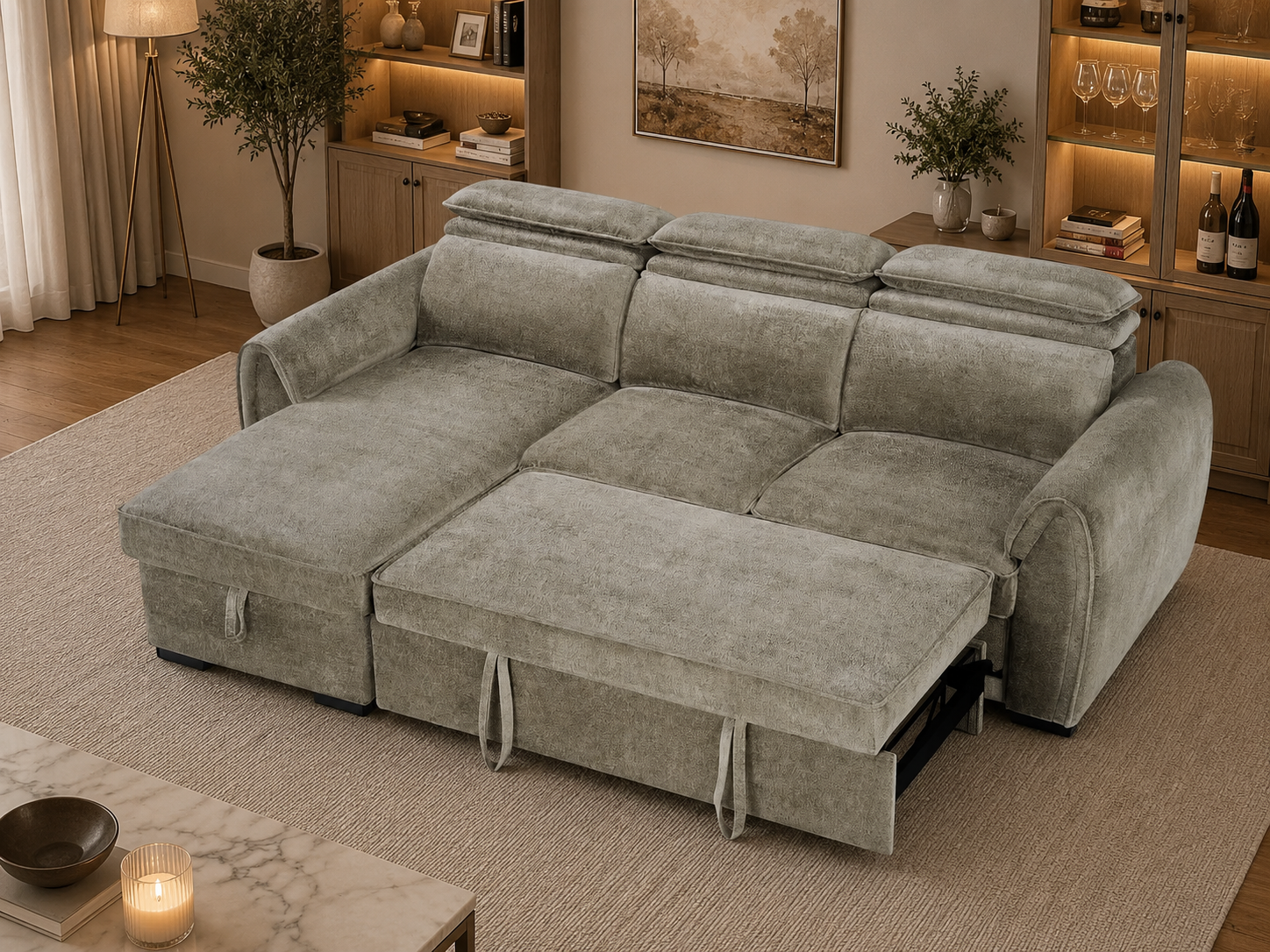 Montrose Sofabed Dark Grey Universal Corner