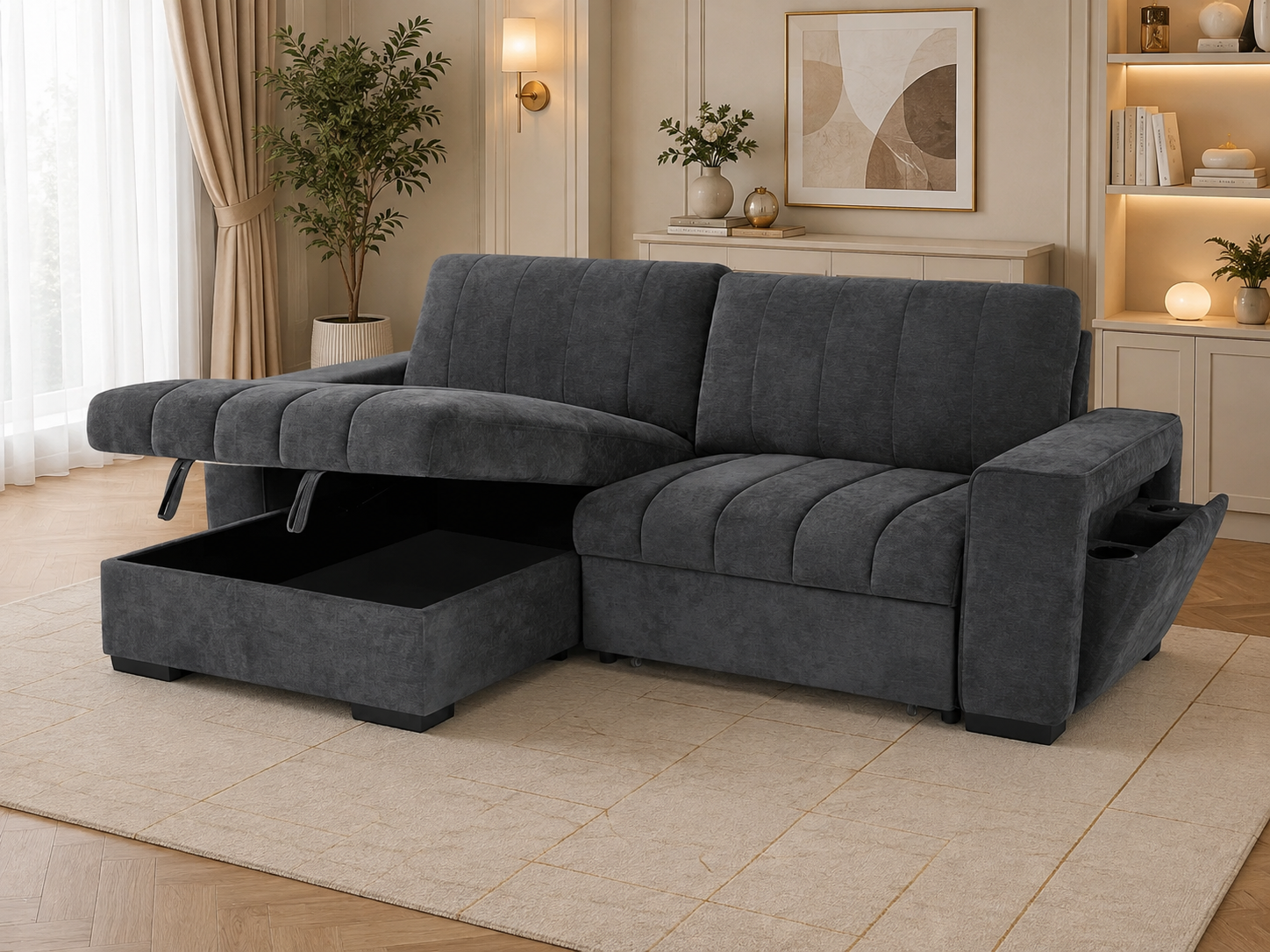 Franklin Sofabed Grey Universal Corner