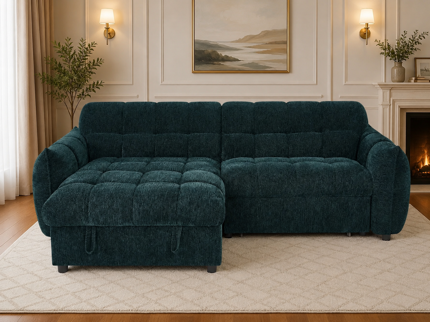 Florida Sofabed Teal Universal Corner