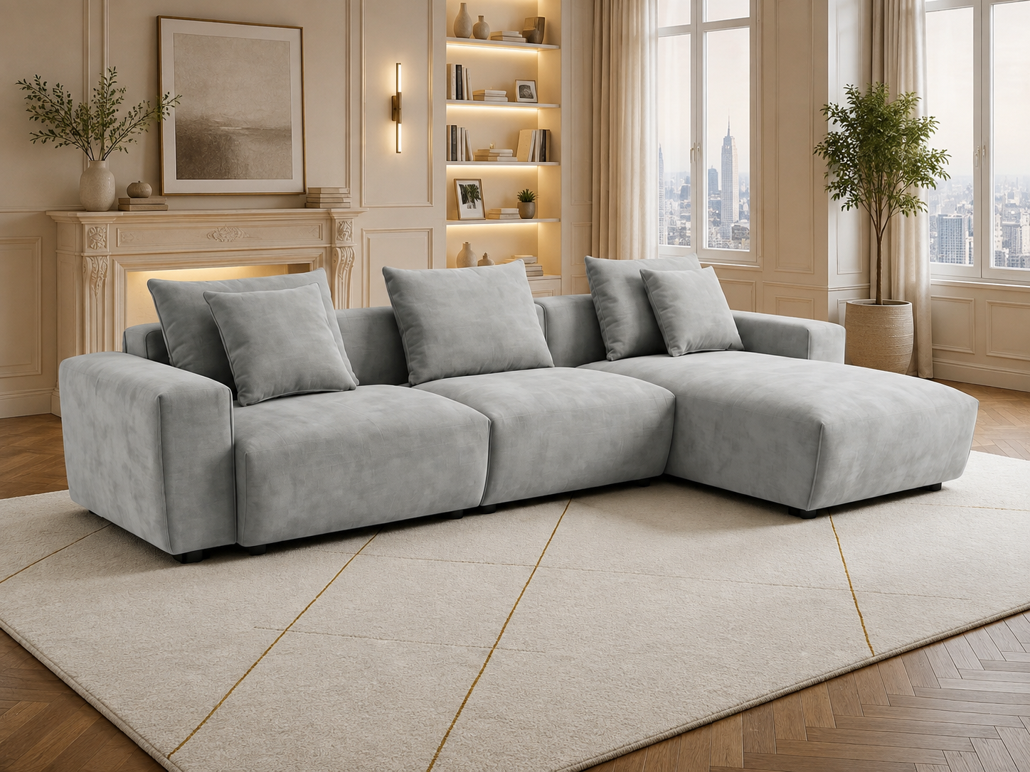 Malibu Sofa Grey Universal Corner