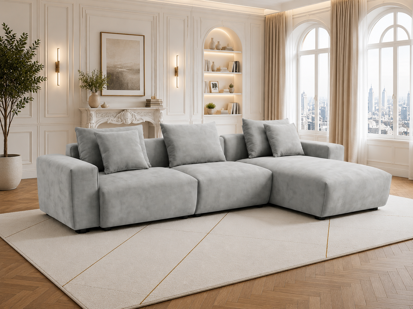 Malibu Sofa Grey Universal Corner