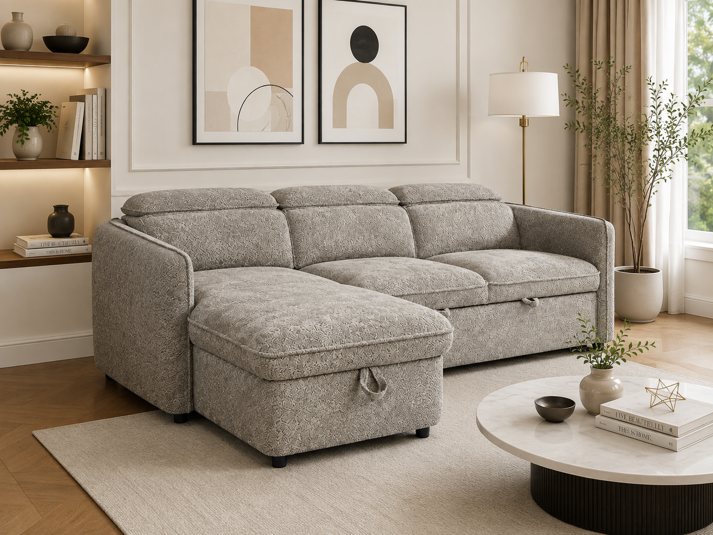 Capri Sofabed Grey Universal Corner