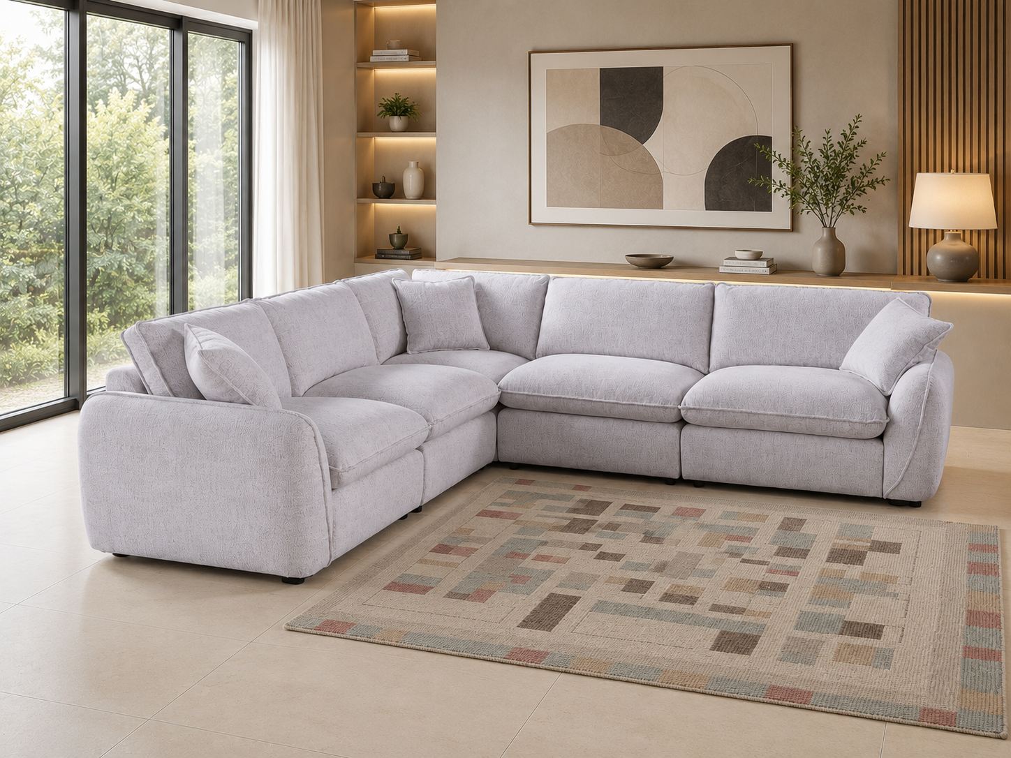Berlin Sofa Beige Large Corner