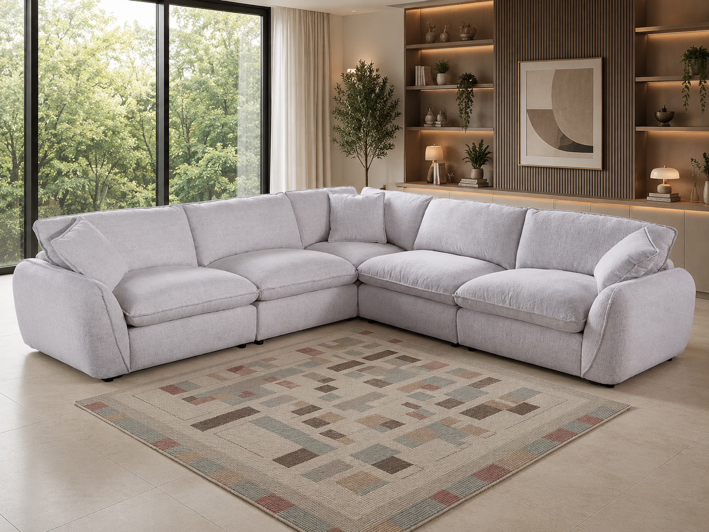 Berlin Sofa Beige Large Corner