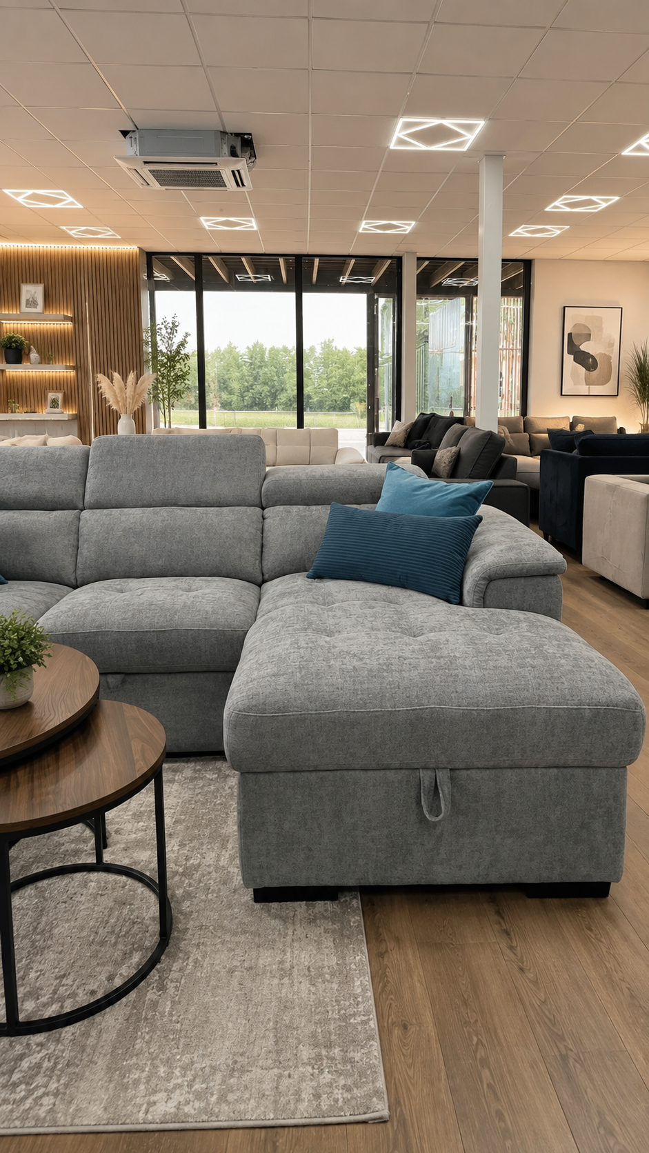 Alaya Sofabed Grey U Shape Corner