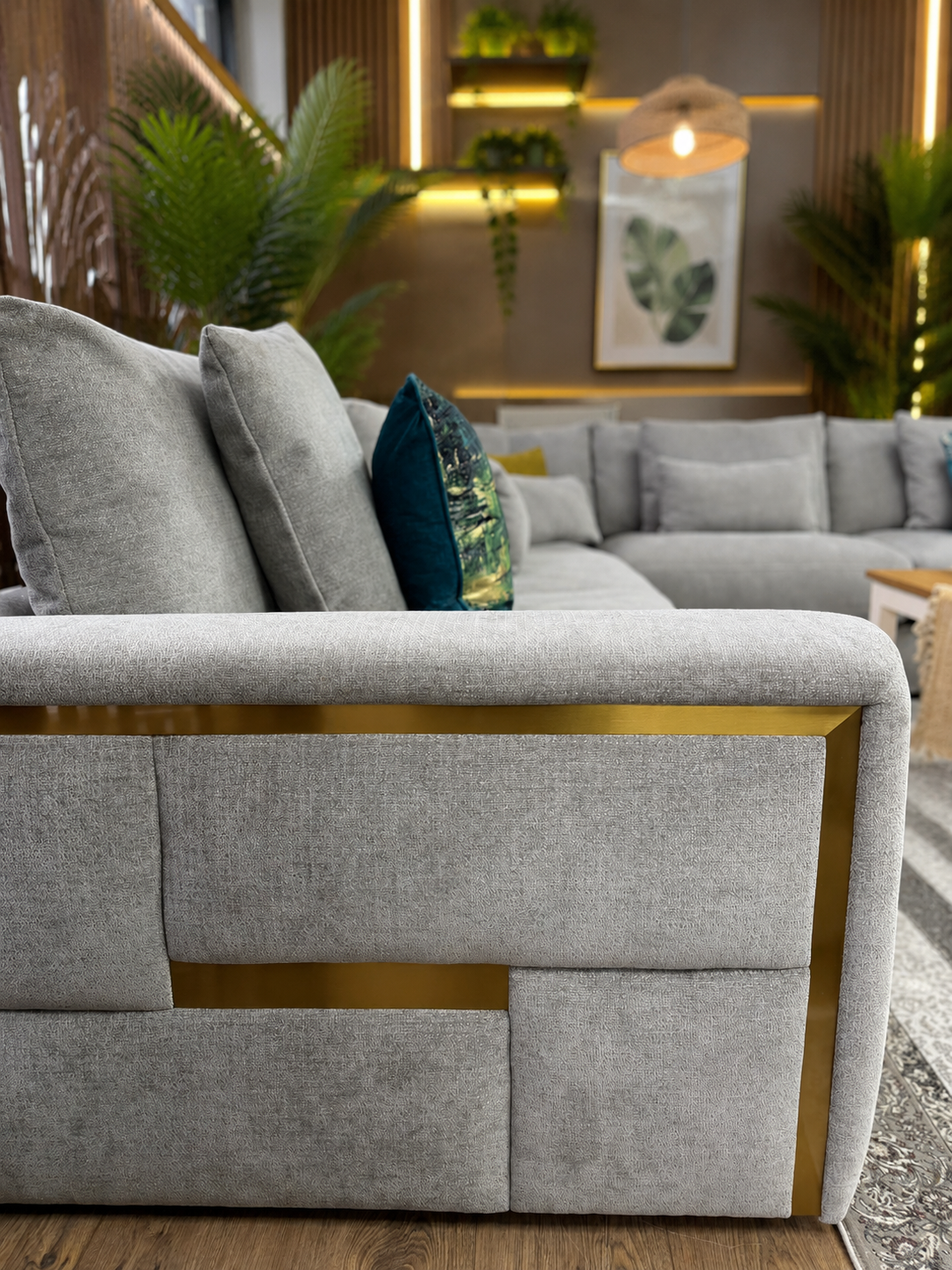 Jupiter Sofa Grey Large Corner