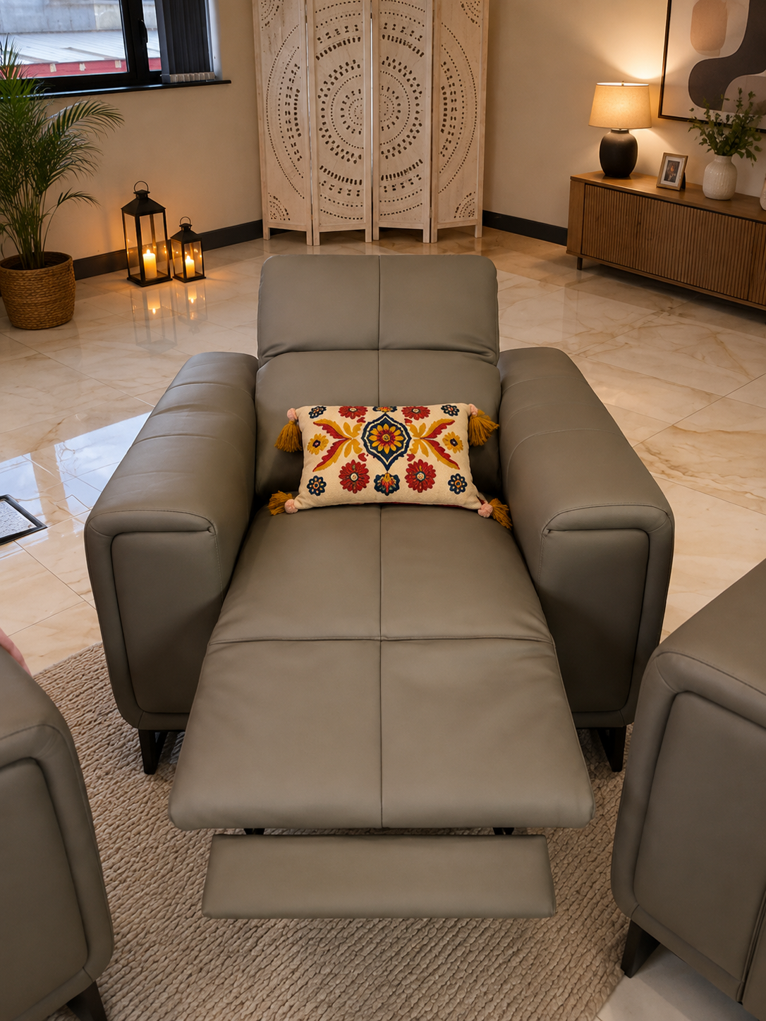 Richmond Electric Recliner Sofa Grey Armchair