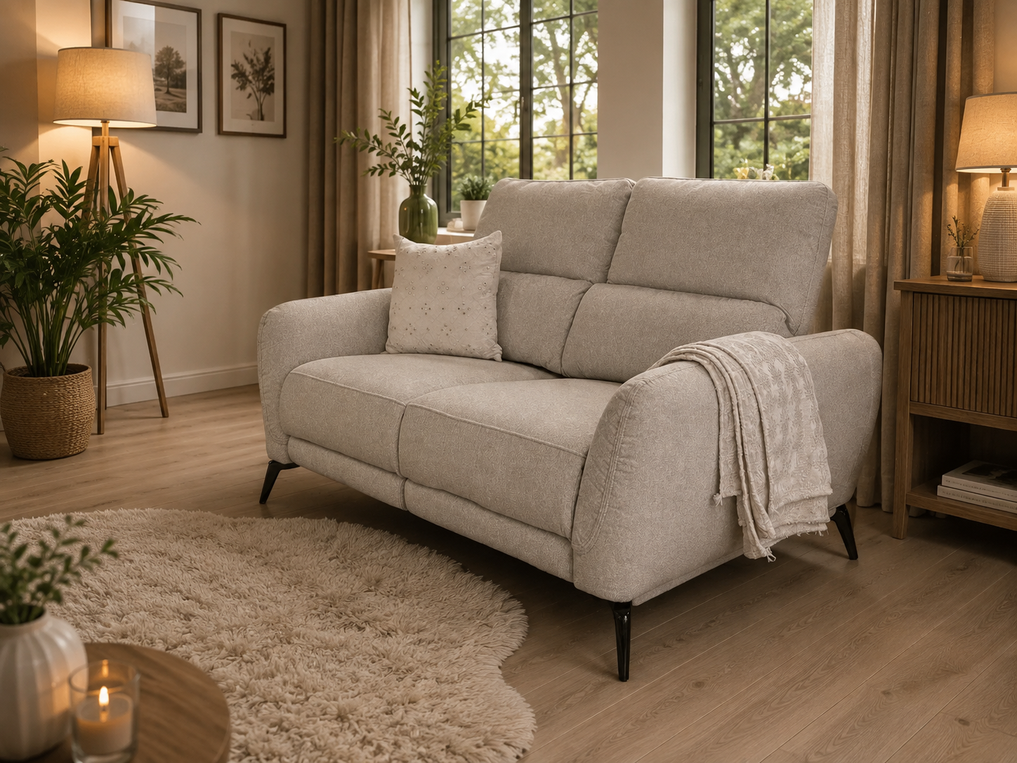 Sorrento Electric Recliner Beige 2 Seater