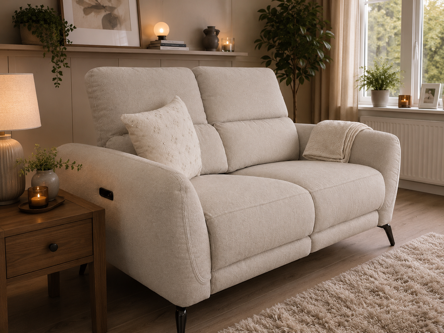Sorrento Electric Recliner Beige 2 Seater