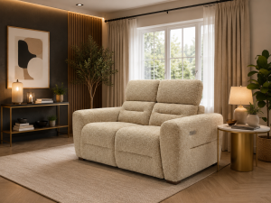 Tokyo Electric Recliner Beige 2 Seater