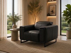 Richmond Electric Recliner Sofa Black Armchair