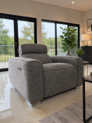 Toronto Electric Recliner Grey Armchair