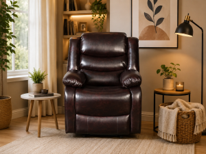 Conrad Manual Recliner Sofa Brown Armchair