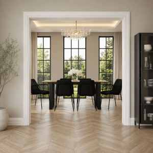 Antibes Black Dining Table 4 Carlo Black Chairs with Arms