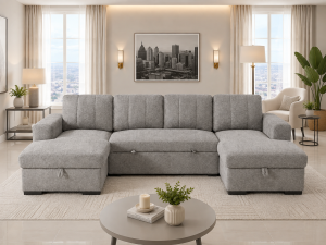 Como Sofabed Grey U Shape Corner