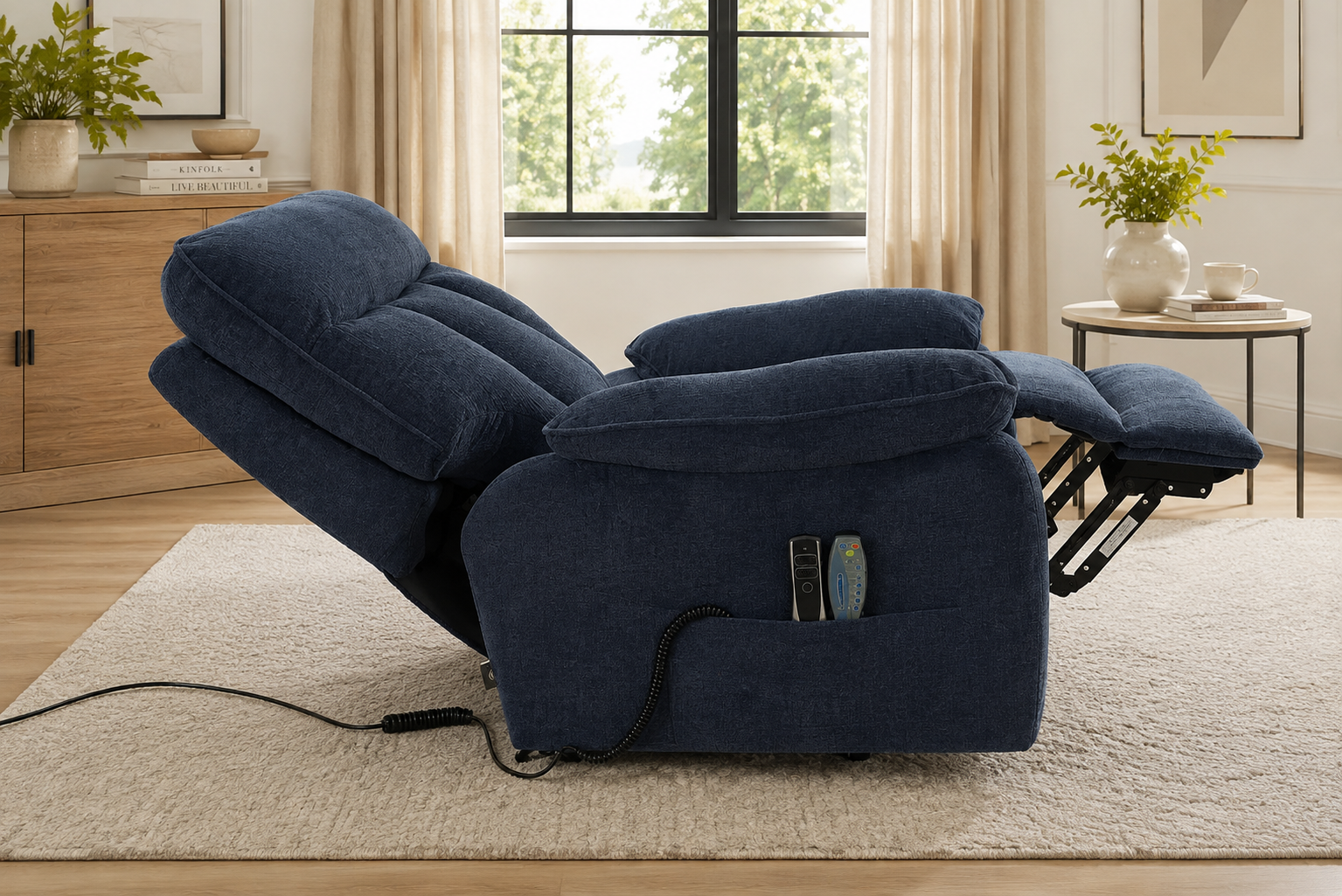 Cornwall Rise and Recline Massage Chair Blue 6