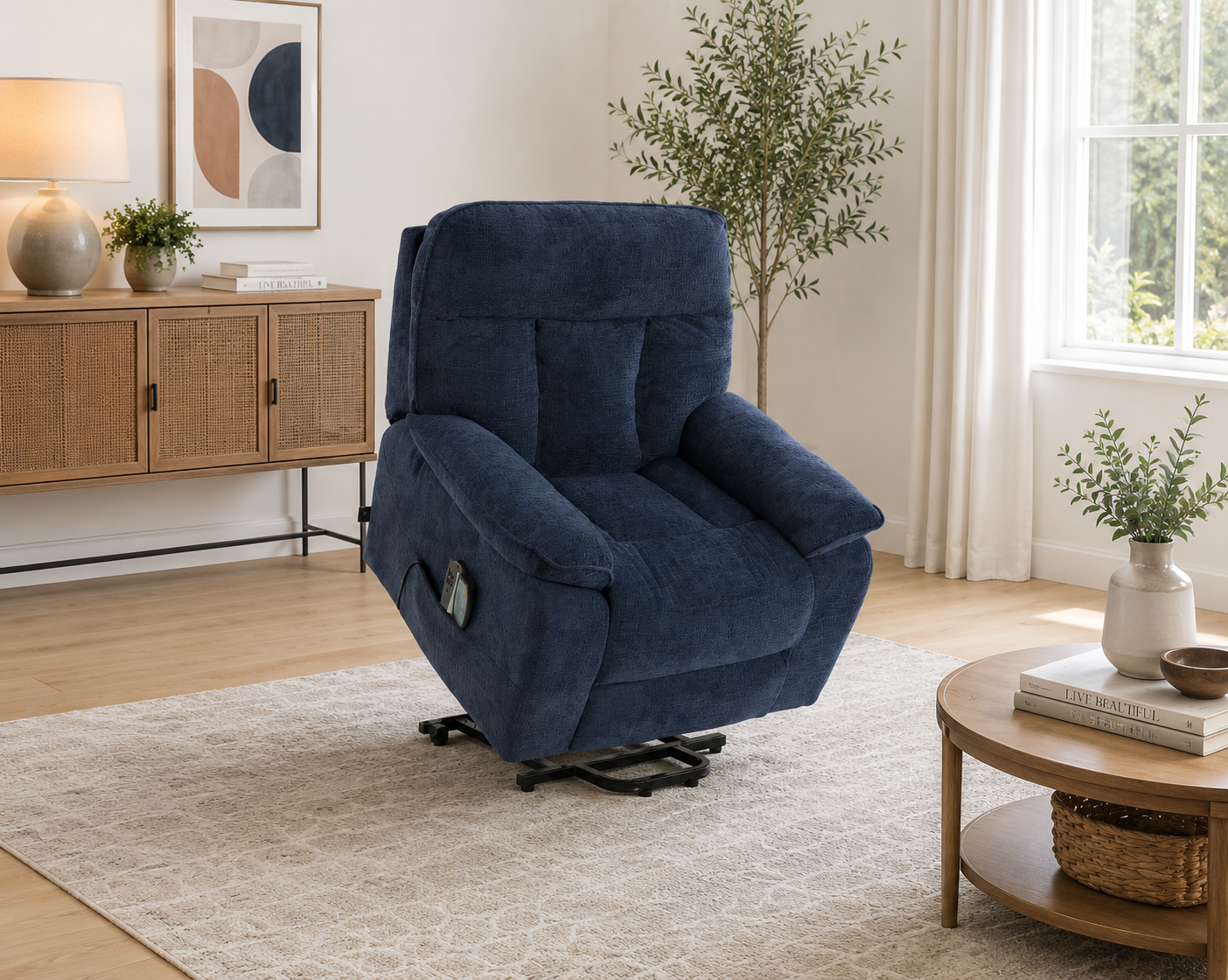 Cornwall Rise and Recline Massage Chair Blue 6