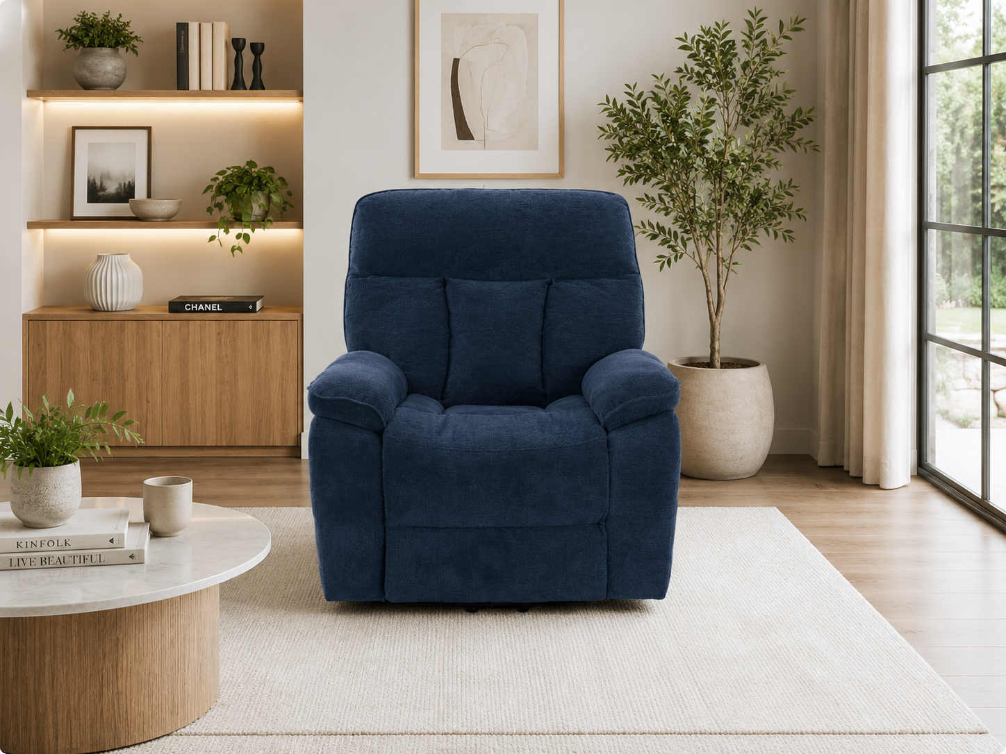 Cornwall Rise and Recline Massage Chair Blue 6
