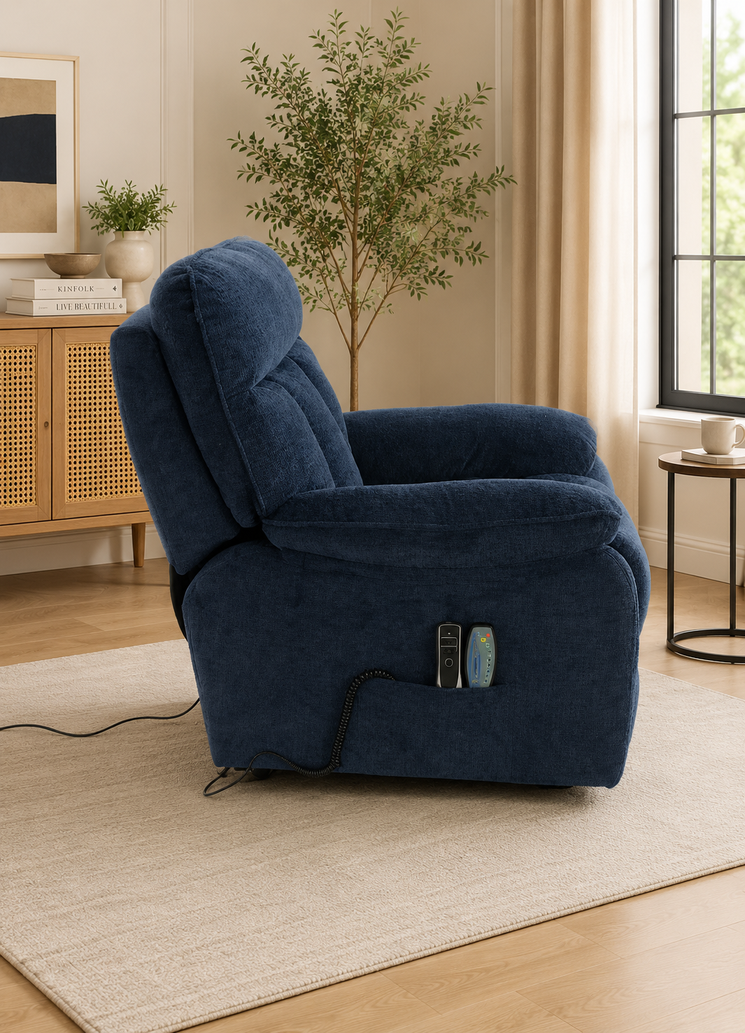 Cornwall Rise and Recline Massage Chair Blue 6