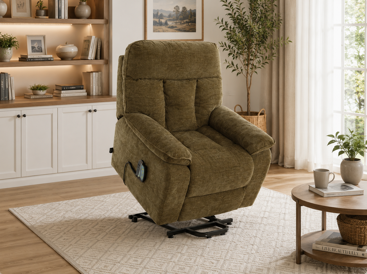 Cornwall Rise and Recline Massage Chair Brown 5