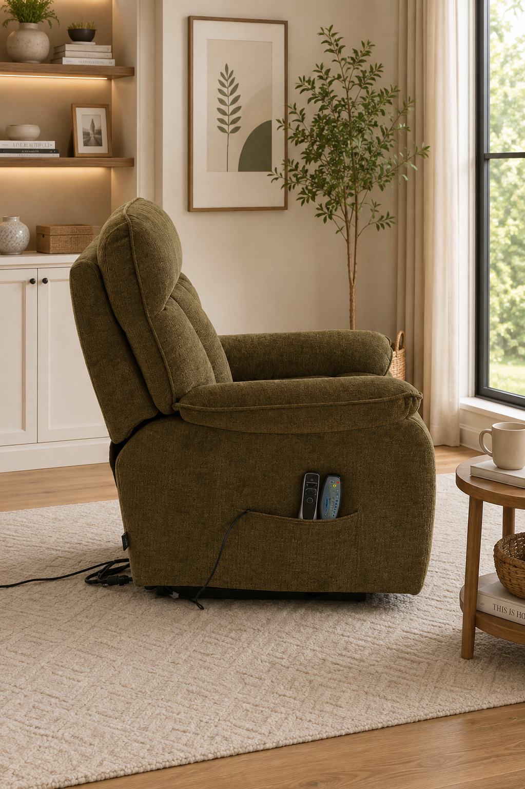 Cornwall Rise and Recline Massage Chair Brown 5