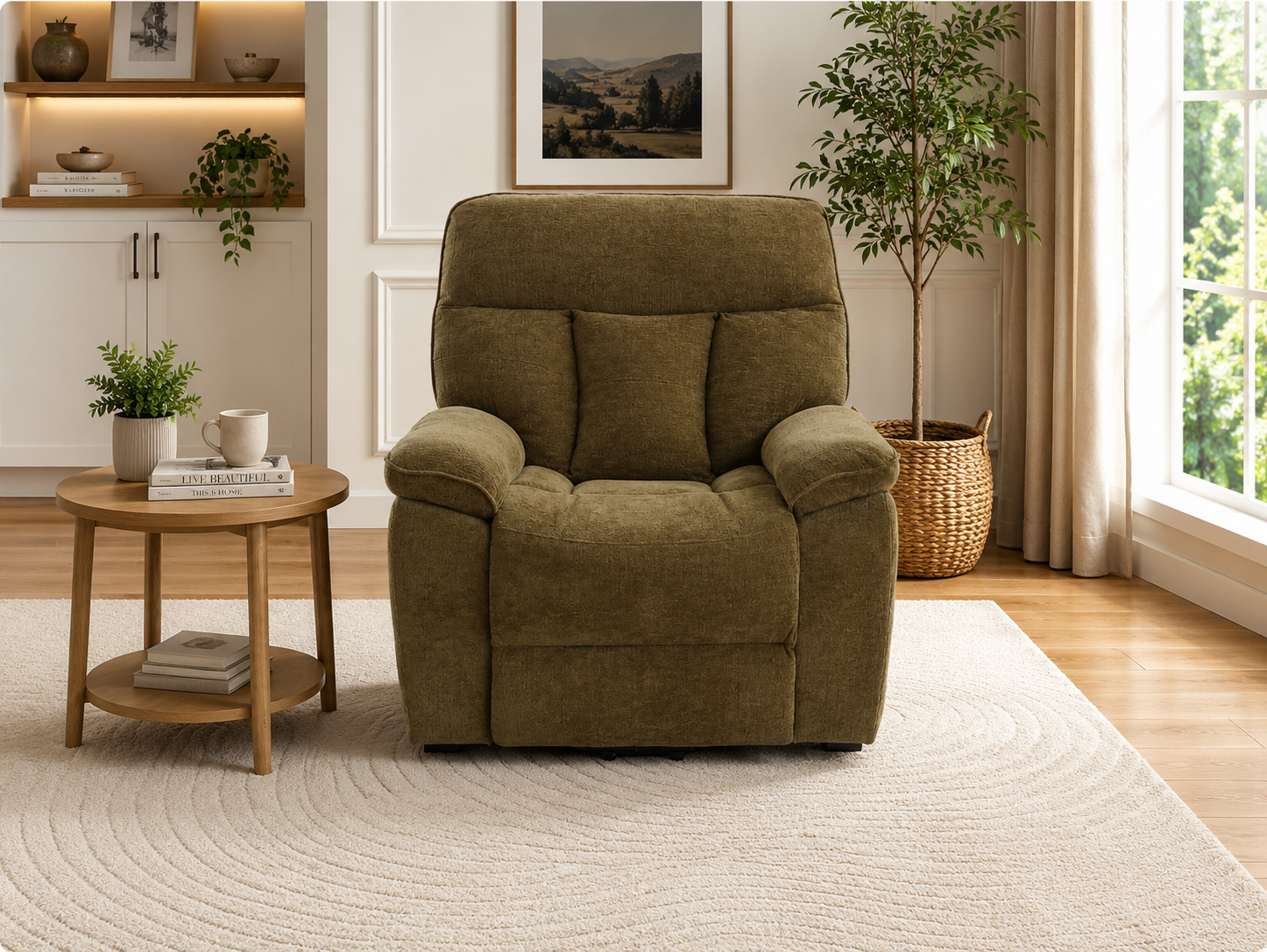 Cornwall Rise and Recline Massage Chair Brown 5