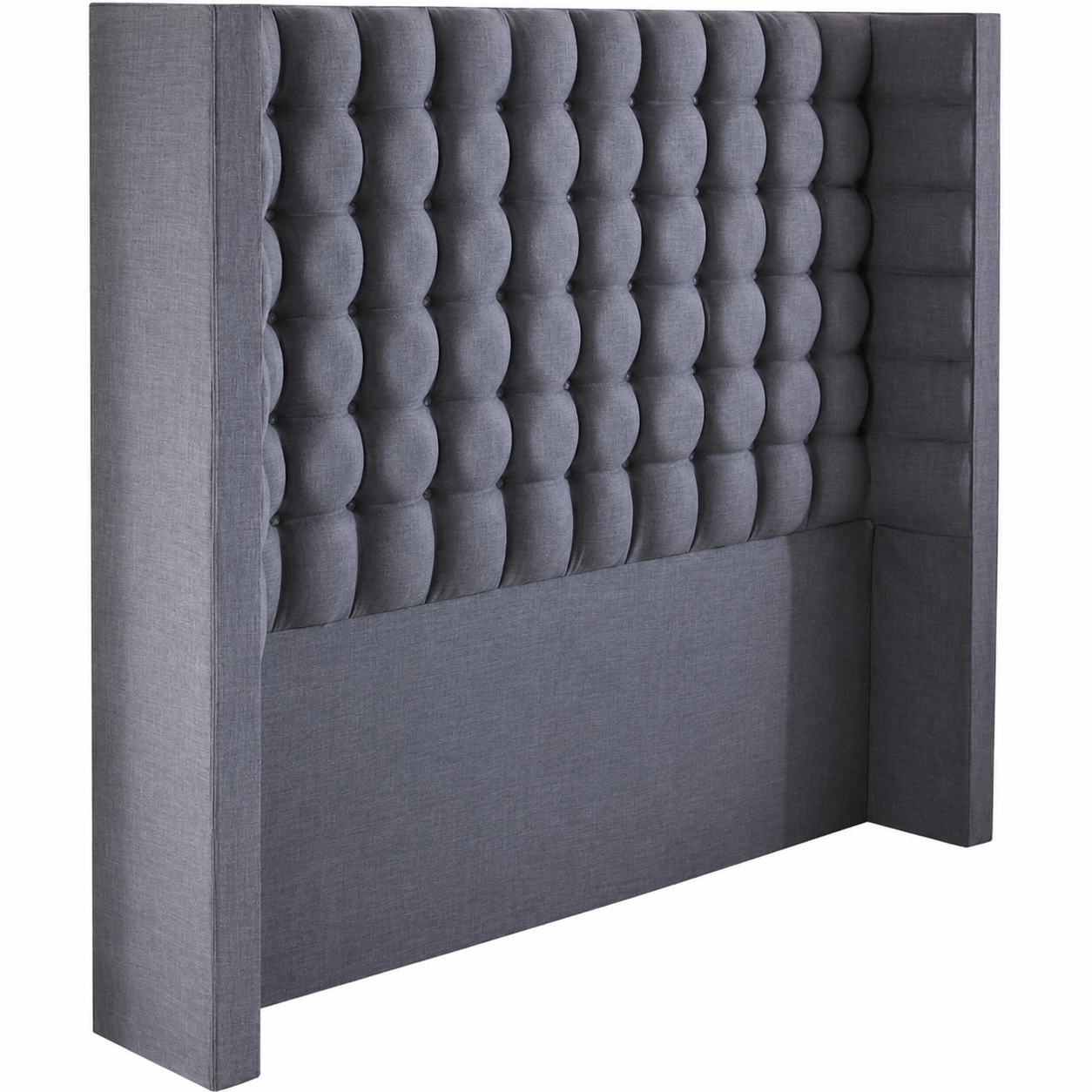 Cubic Wingback Sleigh Bed