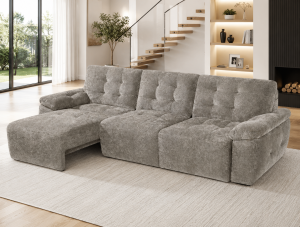 Dallas Electric Sofabed Mushroom 3 Seater 3