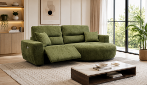 Denver Sofa Green Electric Recliner Right Hand