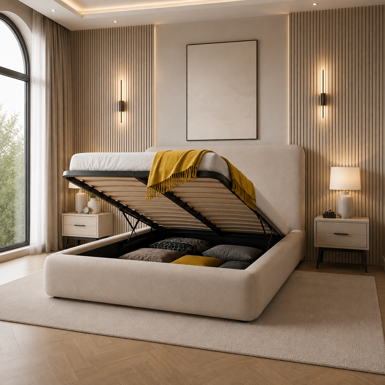 Elliptical Bed | Stylish Fabric Bed Frame – Beds Craft