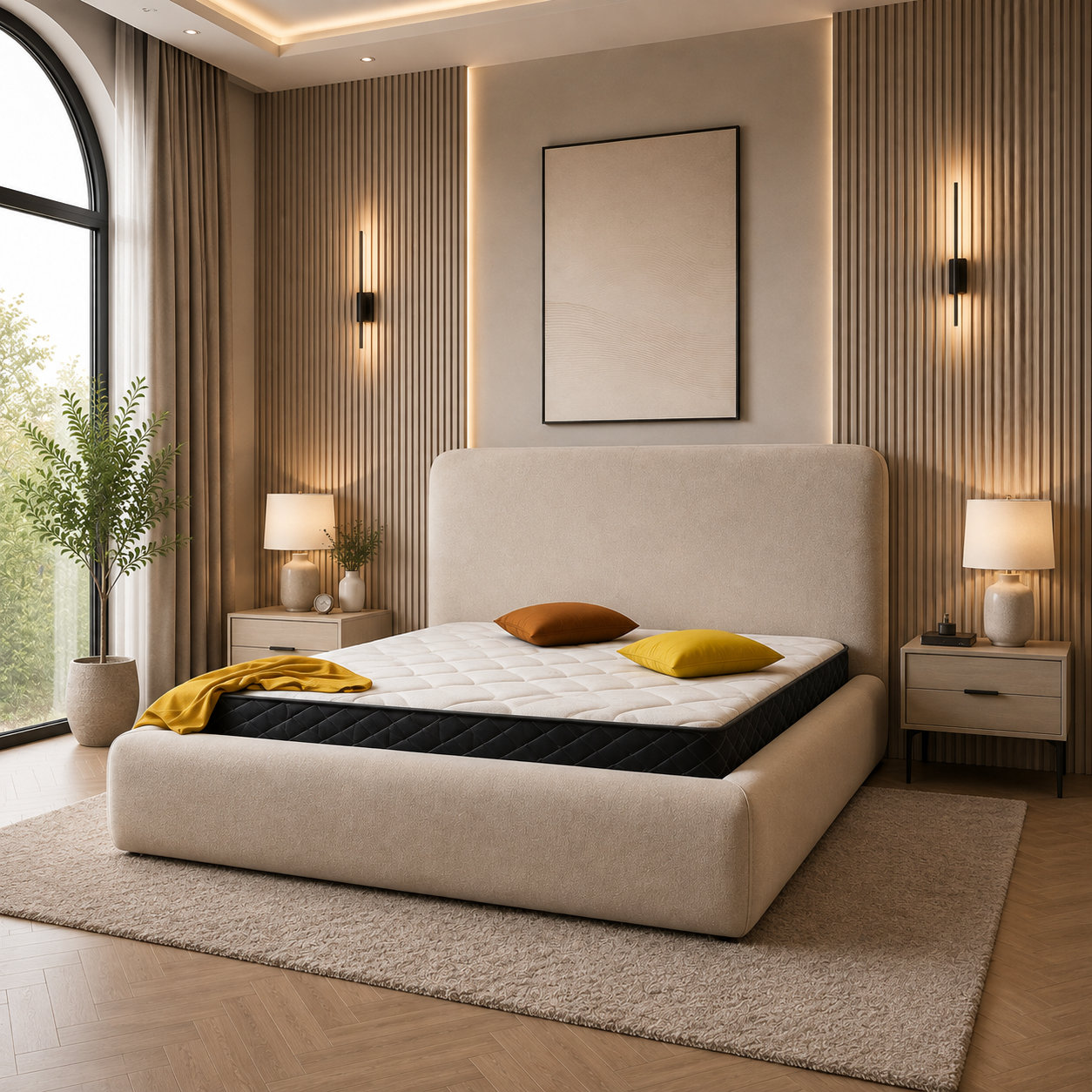 Elliptical Bed | Stylish Fabric Bed Frame – Beds Craft