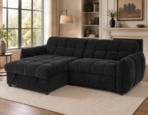 Florida Sofabed Black Universal Corner